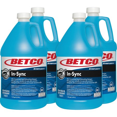 BETCO Simplicity In-Sync Dishwashing Liquid - Concentrate Liquid - 128 fl oz- Fresh Ozonic, PK 4 18510400CT
